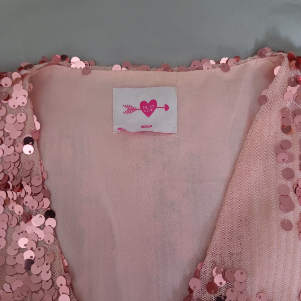 Buddy Love Pink Sequin Mini Dress - Picture 4 of 8